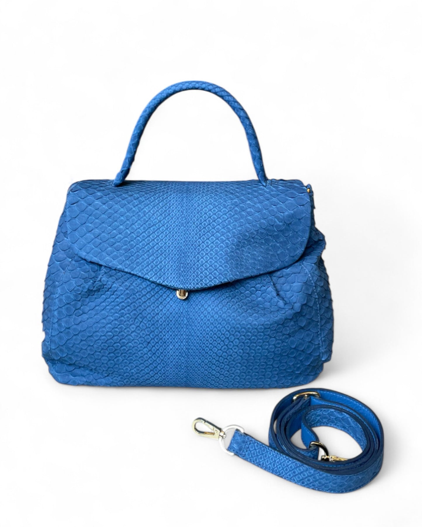 Fine Leather Bag 4861 Skyblue