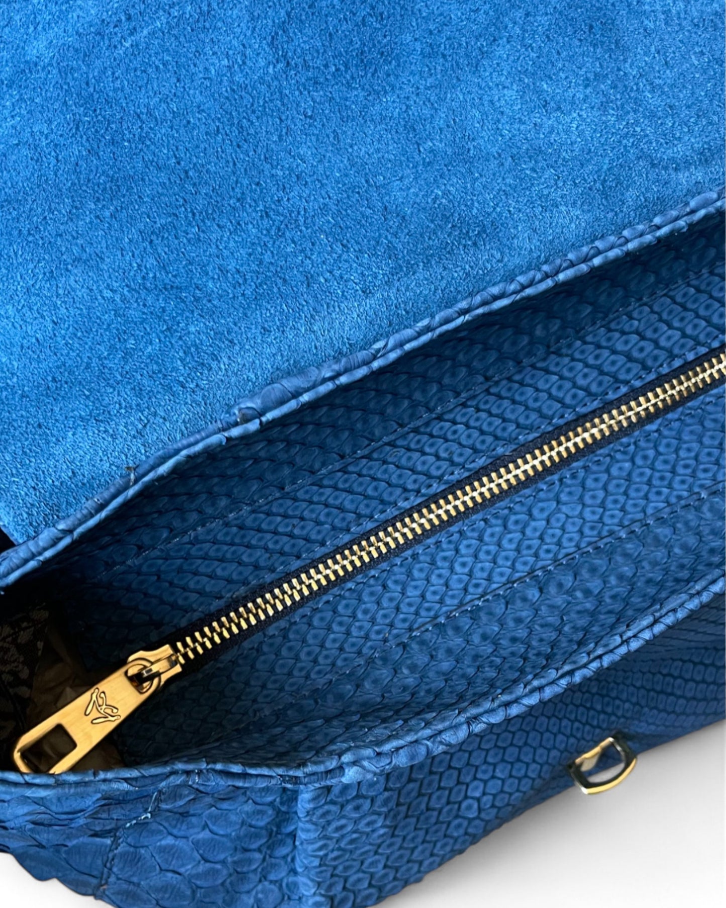 Fine Leather Bag 4861 Skyblue