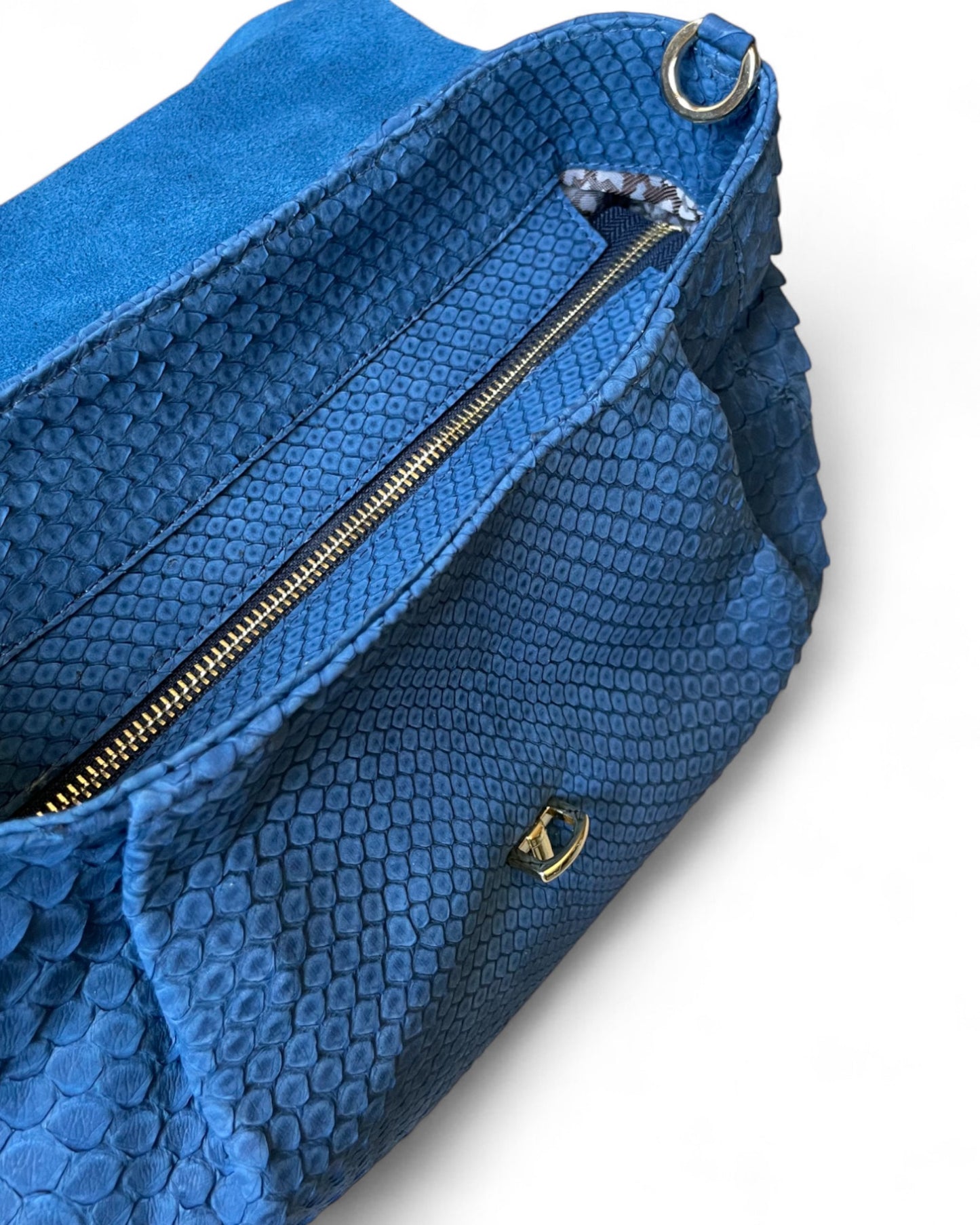 Fine Leather Bag 4861 Skyblue
