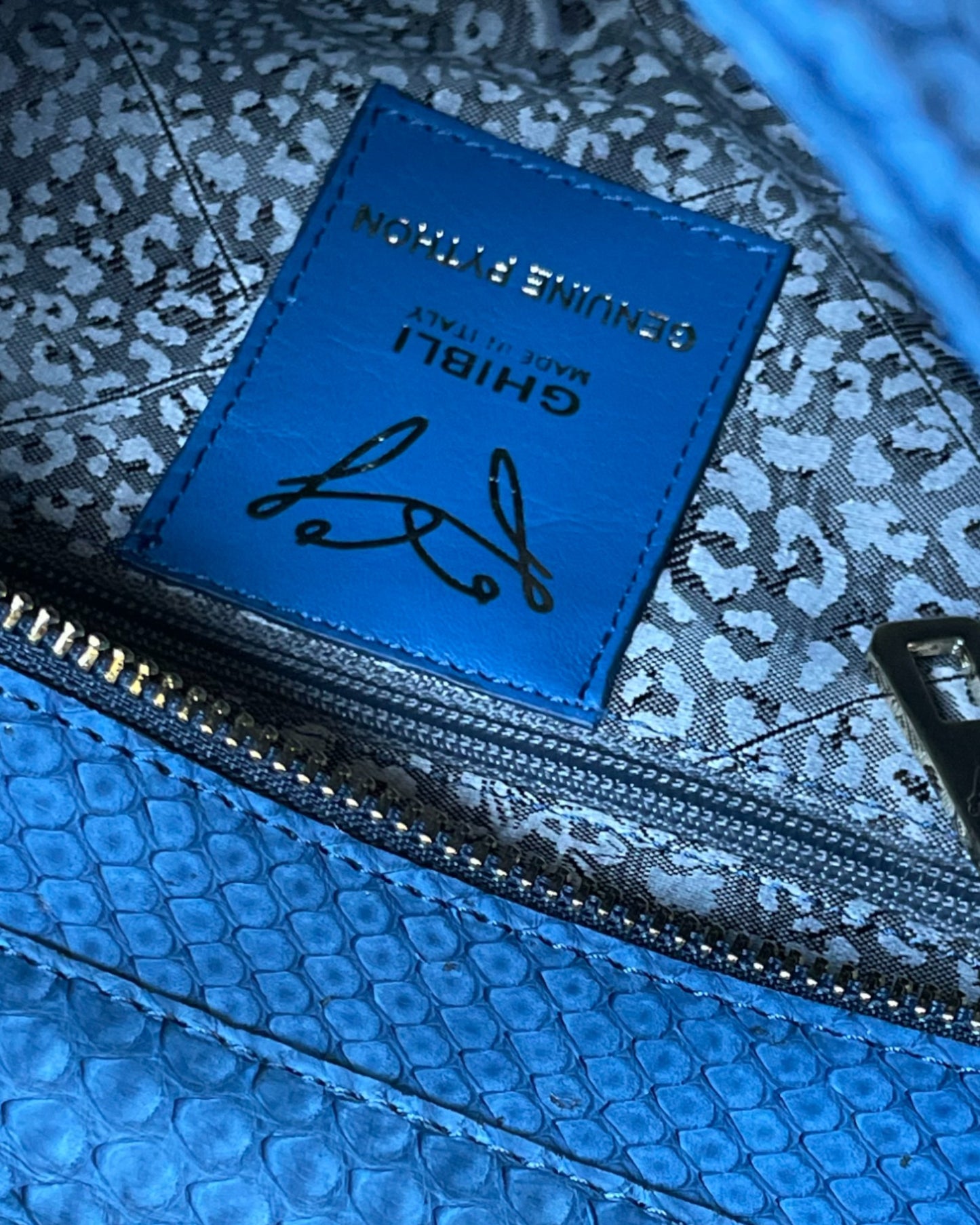 Fine Leather Bag 4861 Skyblue