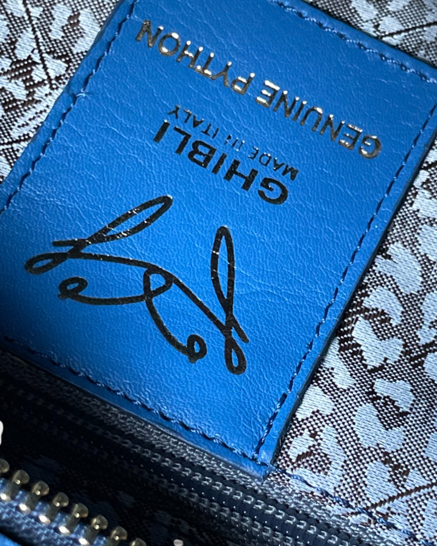 Fine Leather Bag 4861 Skyblue