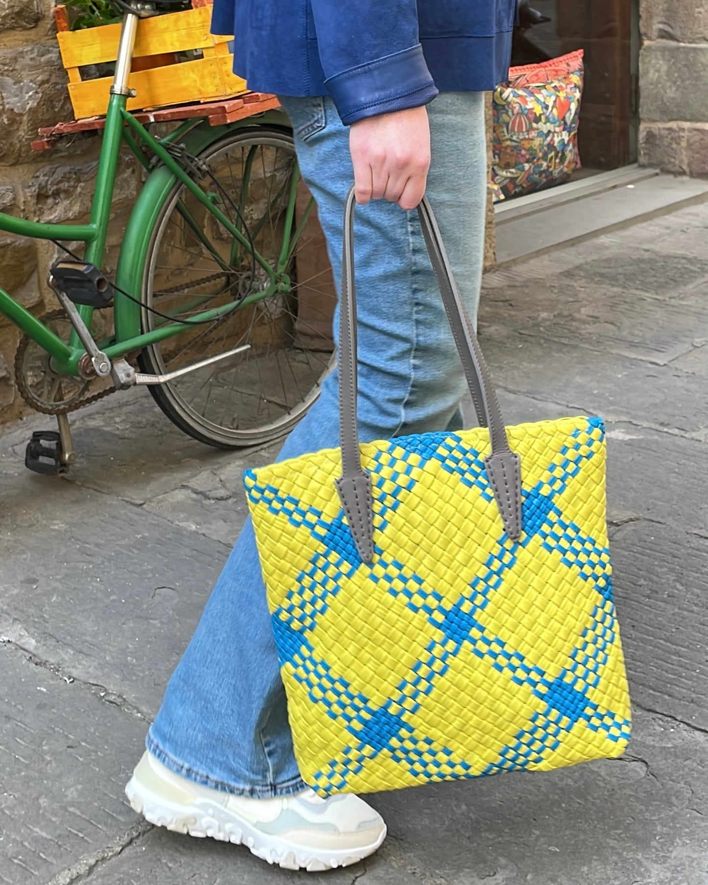 Handwoven Shopper Bag 5084 Yellow Combo