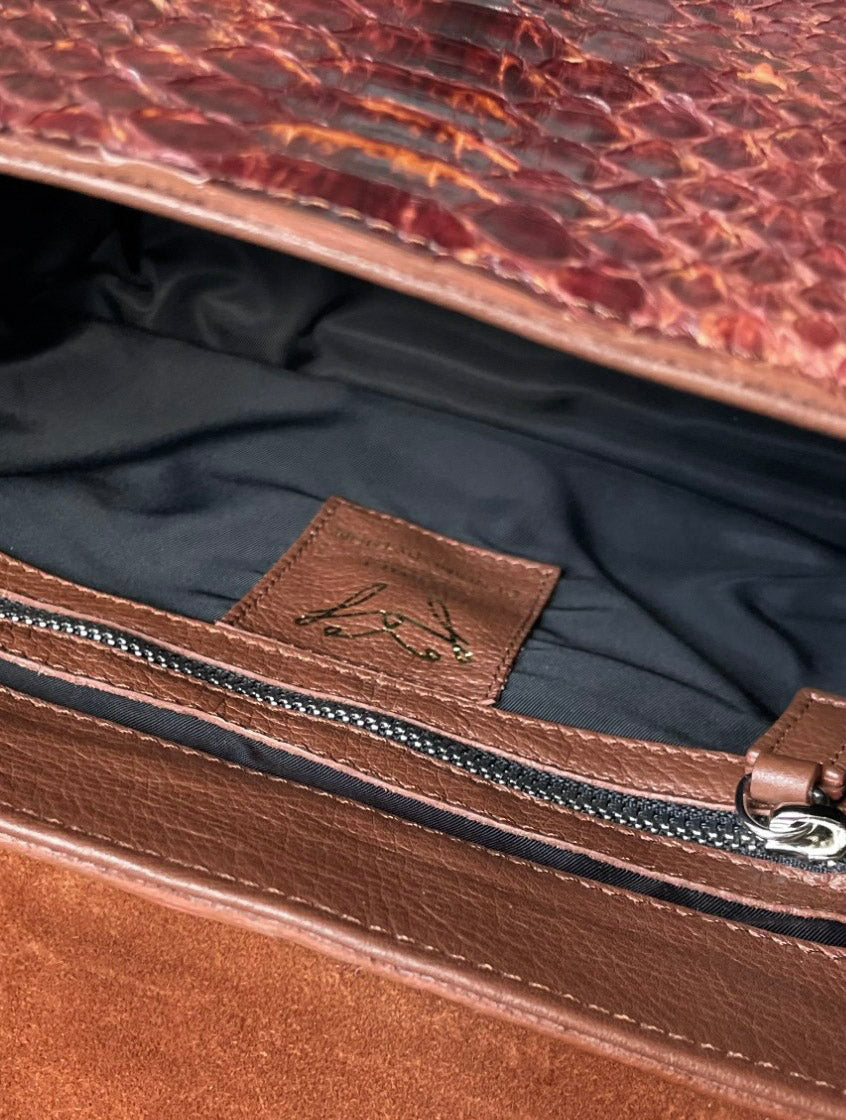 Fine Leather Bag 4984 Brown