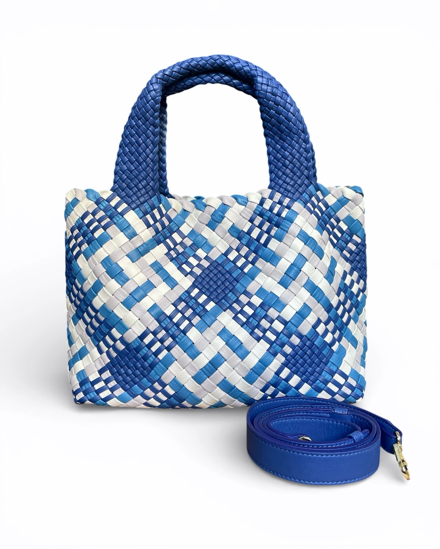 Handgewebte Tasche 4415 Blaumix