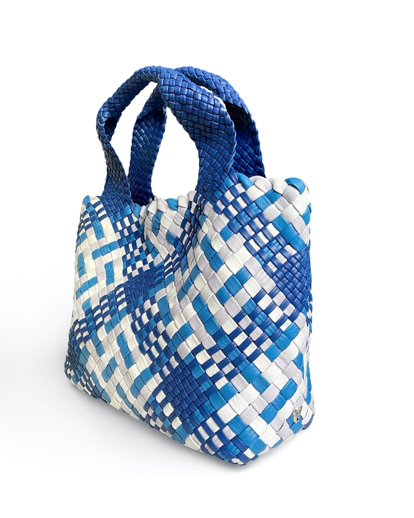 Handgewebte Tasche 4415 Blaumix