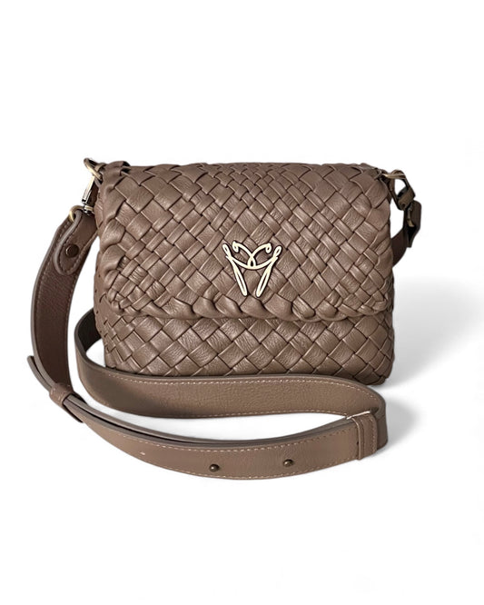 Handgewebte Tasche 5102 Taupe