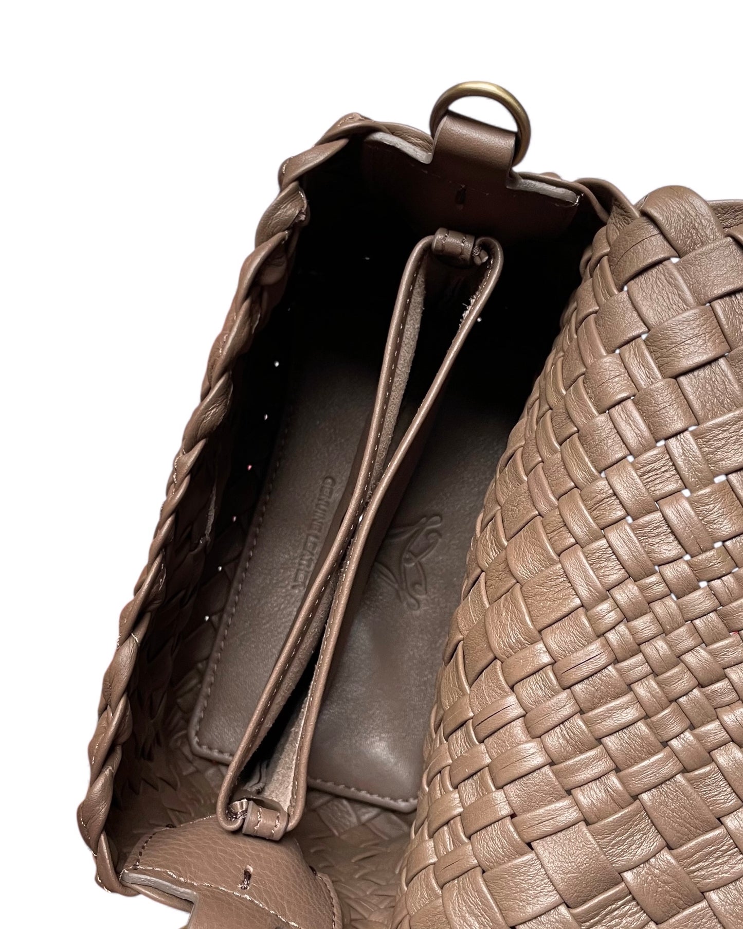 Handgewebte Tasche 5102 Taupe