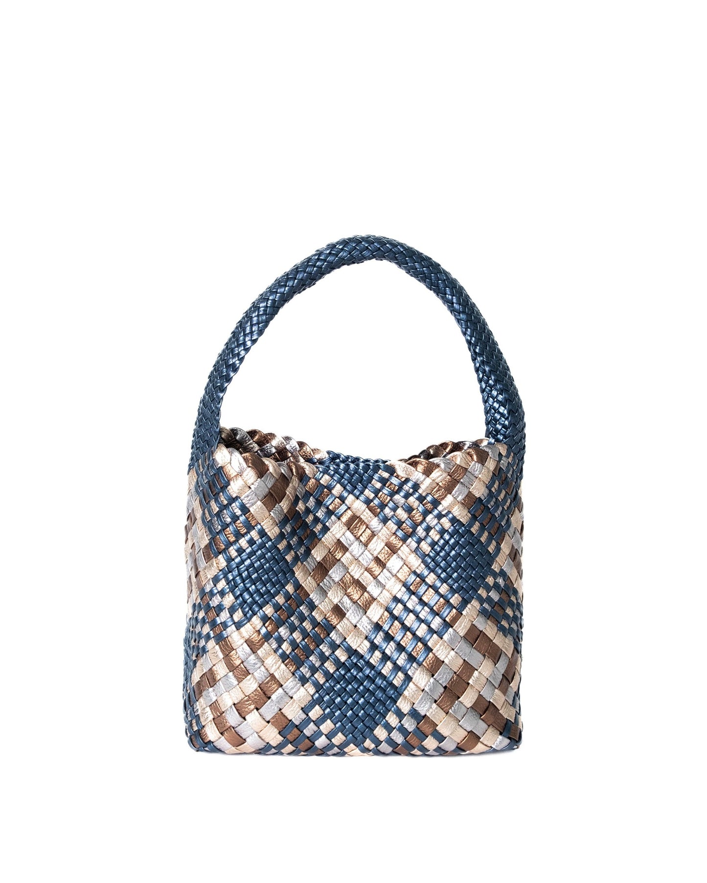 Handwoven Bag 4669 Petrolio Combo