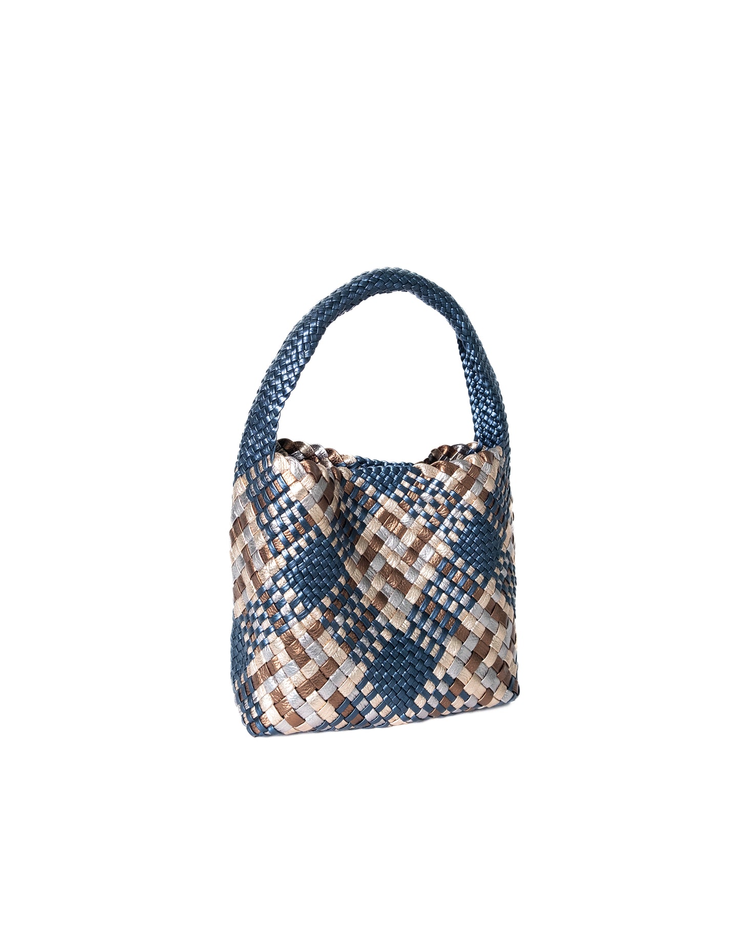 Handwoven Bag 4669 Petrolio Combo