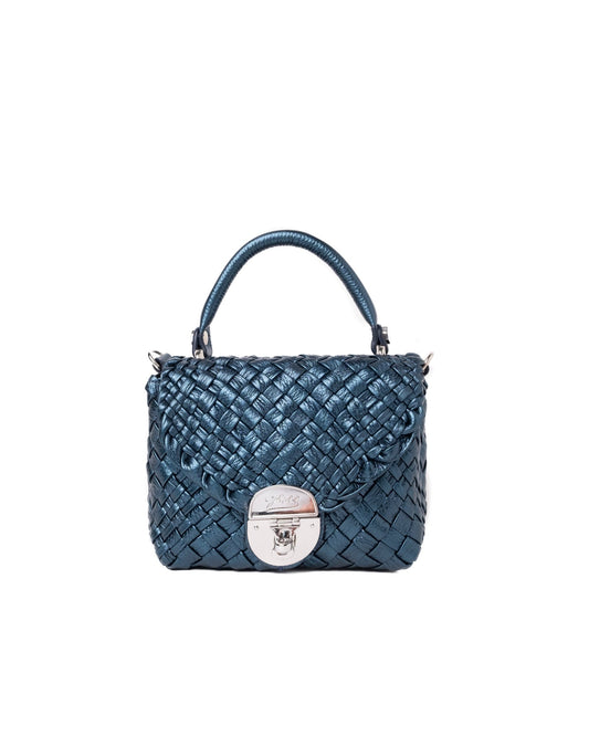 Handwoven Bag 4738 Trim Petrolio