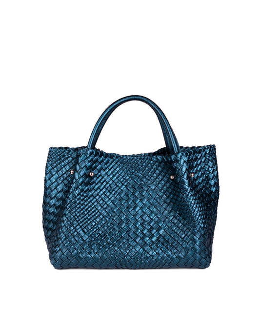 Handwoven Bag 4464 Trim Petrolio