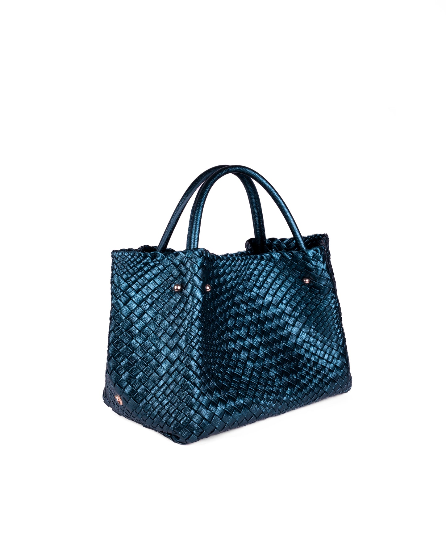 Handwoven Bag 4464 Trim Petrolio