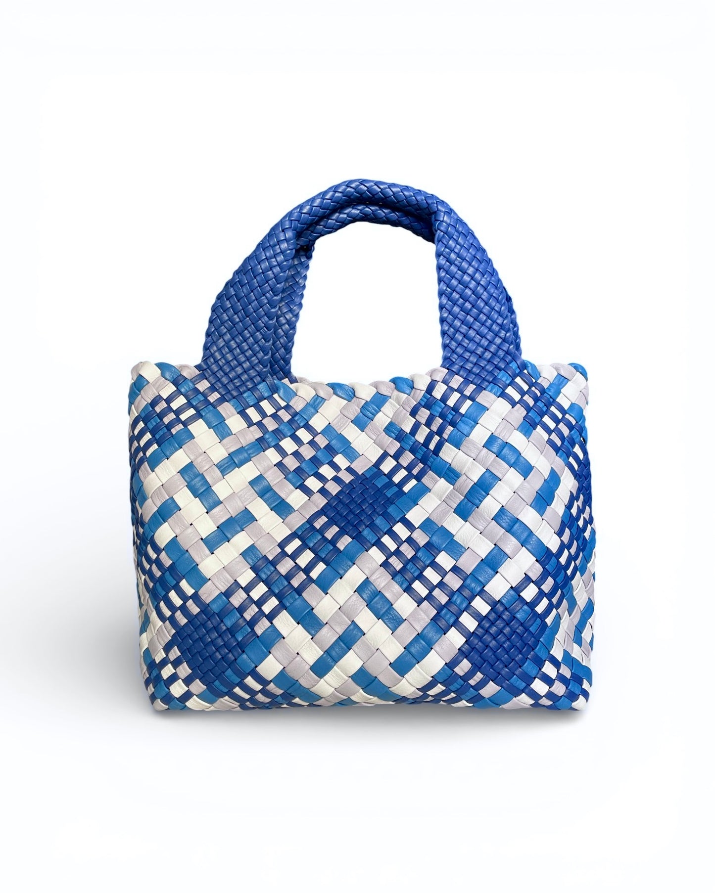 Handgewebte Tasche 4415 Blaumix