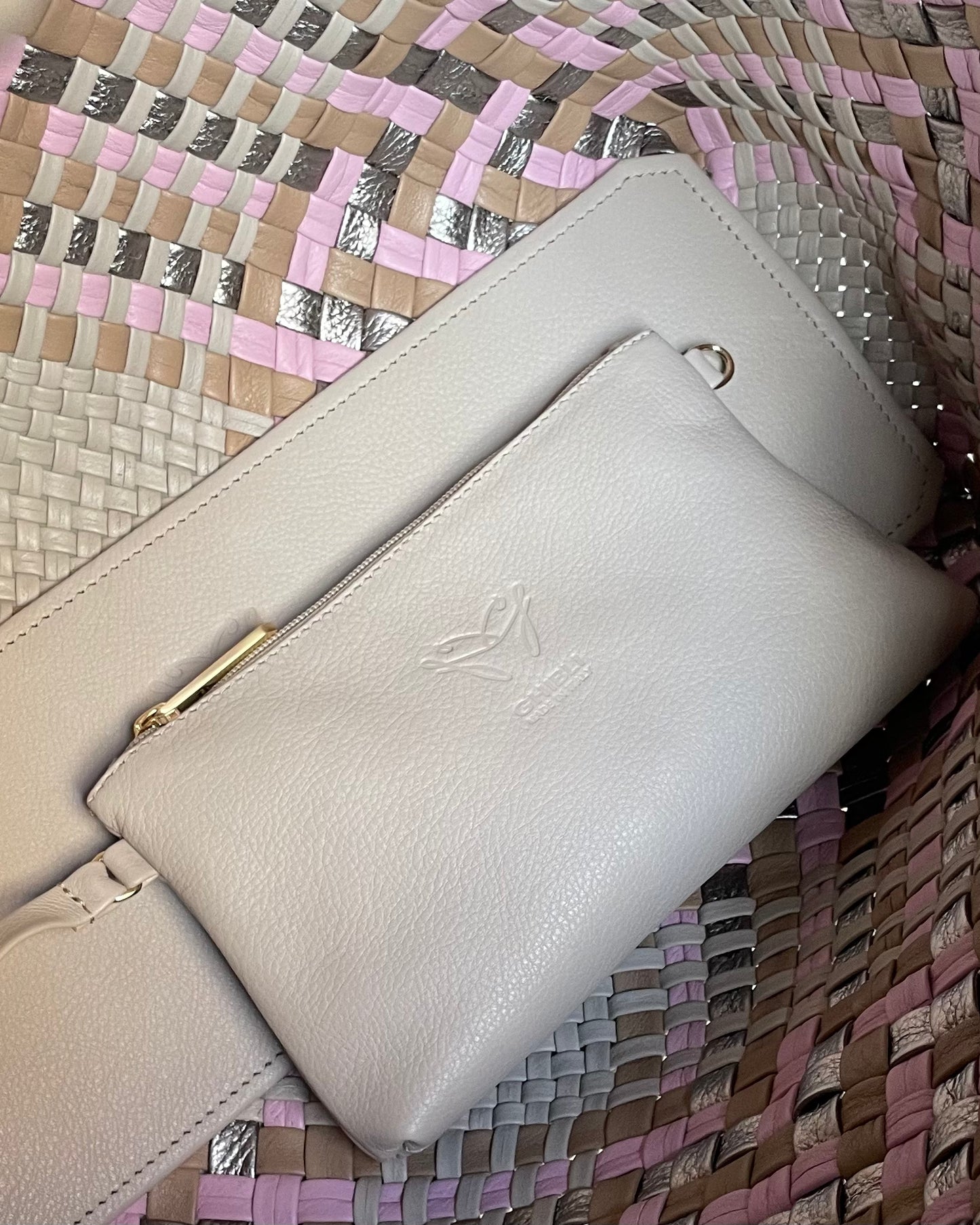 Handgewebte Tasche 4415 Titanio-Mix
