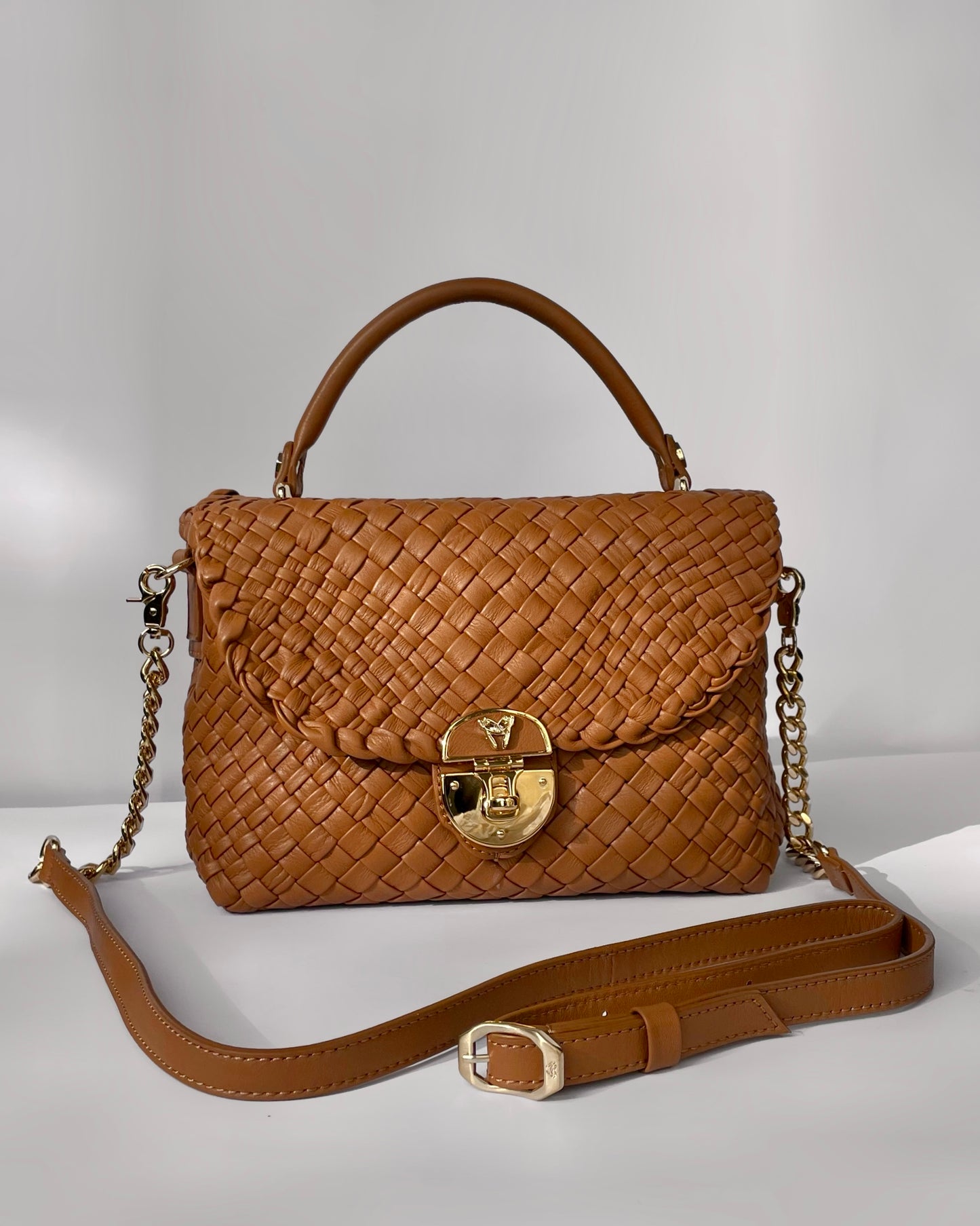 Handwoven Bag 4739 Cognac