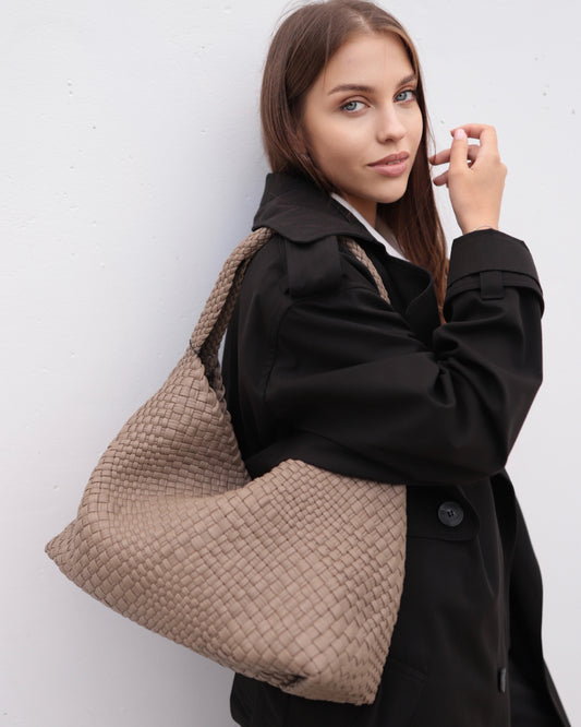 Handwoven Bag 4296 Taupe