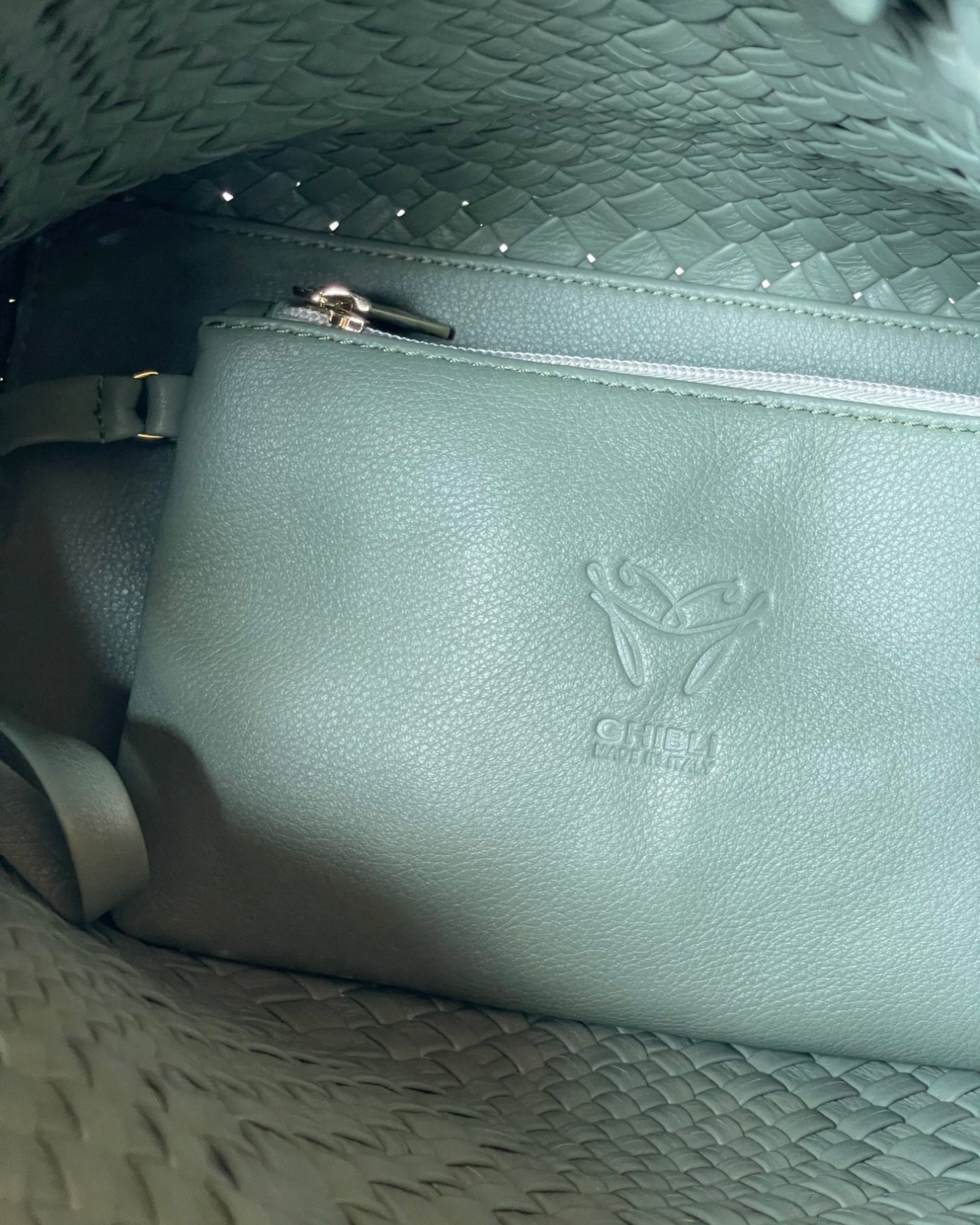 Handgewebte Tasche 4665 Salvia