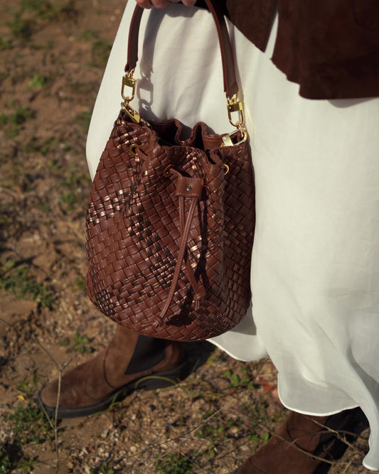 Handwoven Bag 5071 Chocolate mix